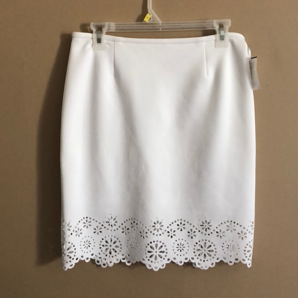 Calvin Klein Floral Cutout Skirt